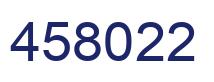 Number 458022 blue image