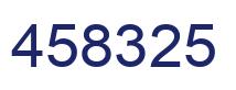 Number 458325 blue image