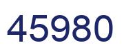 Number 45980 blue image