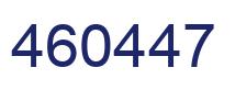 Number 460447 blue image