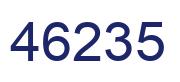 Número 46235 imagen azul