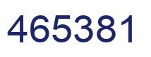 Number 465381 blue image