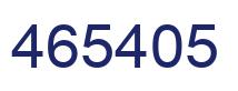 Number 465405 blue image