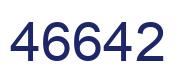 Número 46642 imagen azul