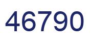 Número 46790 imagen azul