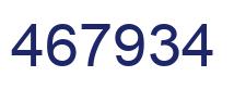 Number 467934 blue image