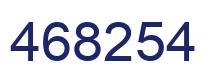 Number 468254 blue image