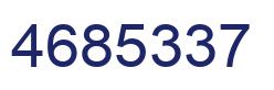 Number 4685337 blue image