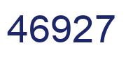 Number 46927 blue image