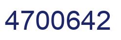 Number 4700642 blue image