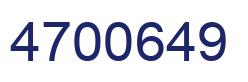 Number 4700649 blue image