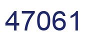 Number 47061 blue image