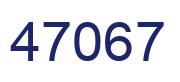 Number 47067 blue image