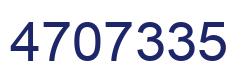 Number 4707335 blue image
