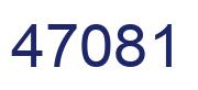 Number 47081 blue image