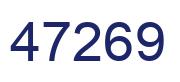 Number 47269 blue image