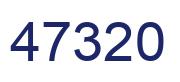 Number 47320 blue image