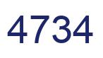 Number 4734 blue image