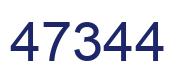 Number 47344 blue image