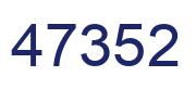 Número 47352 imagen azul
