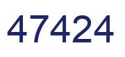Number 47424 blue image