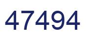 Number 47494 blue image
