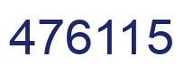Number 476115 blue image