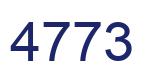 Número 4773 imagen azul