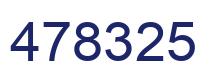 Number 478325 blue image