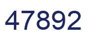 Número 47892 imagen azul