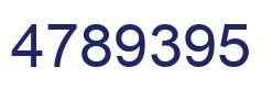 Number 4789395 blue image