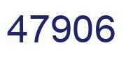 Número 47906 imagen azul