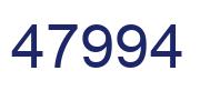 Number 47994 blue image
