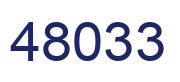 Número 48033 imagen azul
