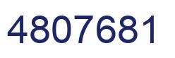 Number 4807681 blue image
