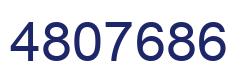 Number 4807686 blue image