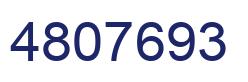 Number 4807693 blue image