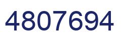 Number 4807694 blue image