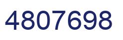 Number 4807698 blue image