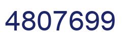 Number 4807699 blue image