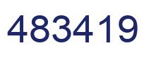 Number 483419 blue image