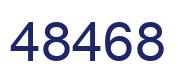 Number 48468 blue image