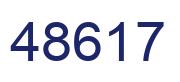 Número 48617 imagen azul
