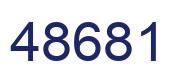 Number 48681 blue image
