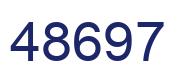 Number 48697 blue image