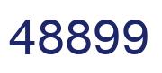 Number 48899 blue image