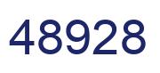 Number 48928 blue image
