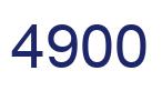 Number 4900 blue image
