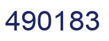 Number 490183 blue image