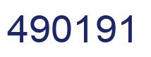 Number 490191 blue image